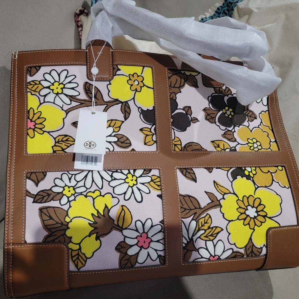 Tory Burch Ella Printed Quadrant Large Tote